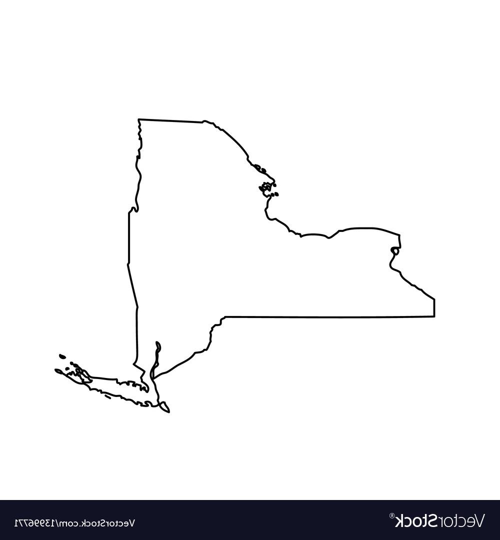 New York State Outline Vector at Vectorified.com | Collection of New ...