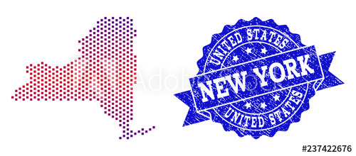 Geographic Composition Of Dotted Map Of New York State And Grunge 500x220 Geographic Composition Of Dotted Map Of New York State And Grunge