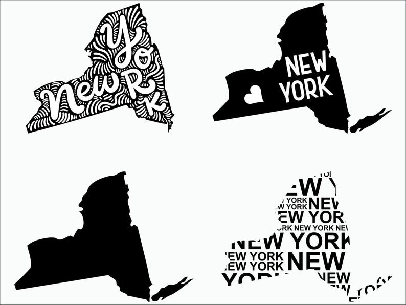 New York State Silhouette Vector at Vectorified.com ...