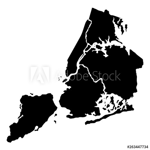 New York State State Of America Territory On White Background 500x500 New York State State Of America Territory On White Background
