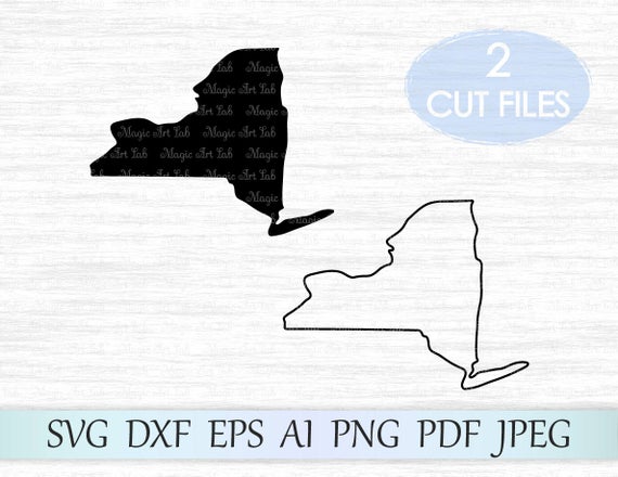 570x440 New York New York Silhouette New York Vector New Etsy