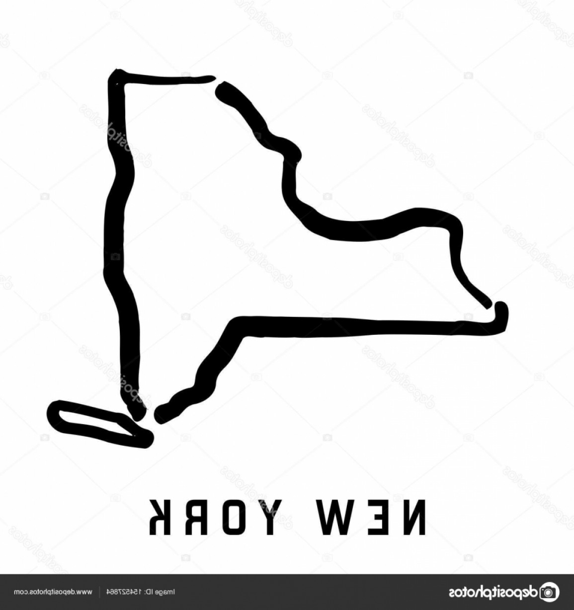 Stock Illustration New York Simple Map Vector Geekchicpro 1155x1228 Stock Illustration New York Simple Map Vector Geekchicpro