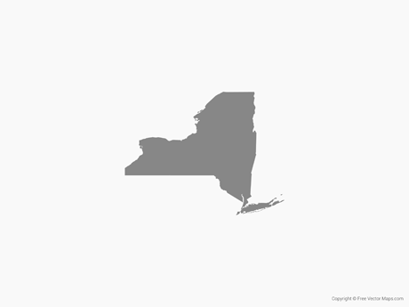 Vector Map Of New York 460x345 Vector Map Of New York
