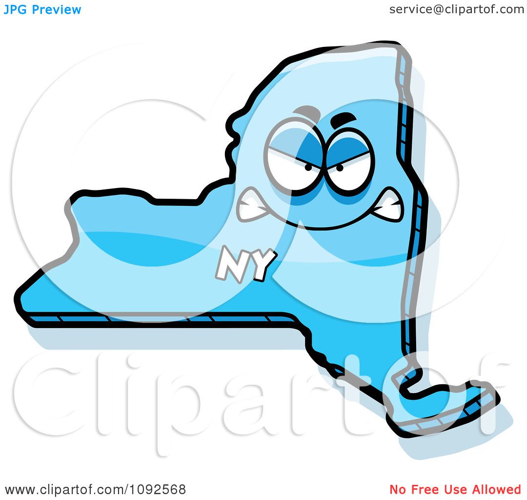1080x1024 Clipart Mad Blue New York State Character