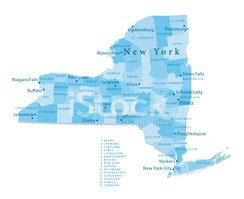 244x199 New York State Vector Map Regions Isolated Stock Vectors