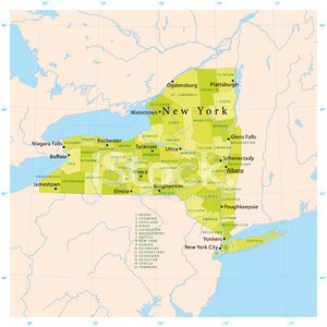 300x300 New York State Vector Map Stock Vectors