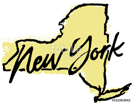 500x390 Hand Drawn New York State Design Stock Image And Royalty Free