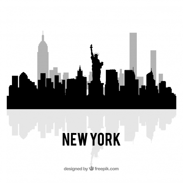 Black Skyline Of New York Vector Free Download 626x626 Black Skyline Of New York Vector Free Download