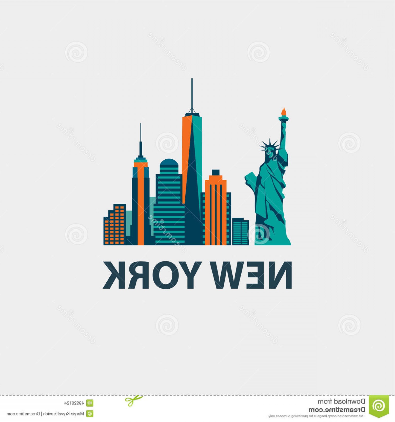 Stock Illustration New York City Architecture Retro Vector 1560x1668 Stock Illustration New York City Architecture Retro Vector