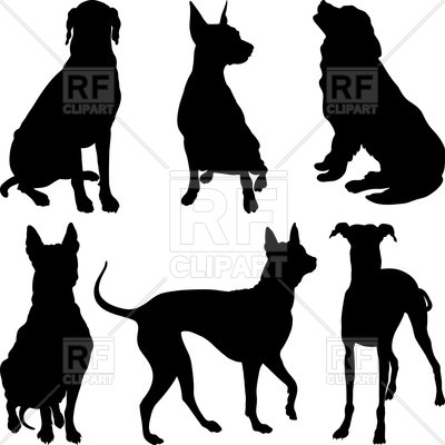 400x400 Set Of Silhouettes Of Dogs
