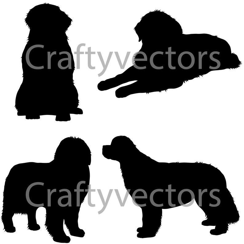 794x794 Huge Collection Of 'newfoundland Dog Silhouette' Download More