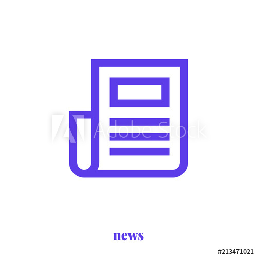 500x500 News Icon Vector Modern, Simple Flat Vector Illustration For Web