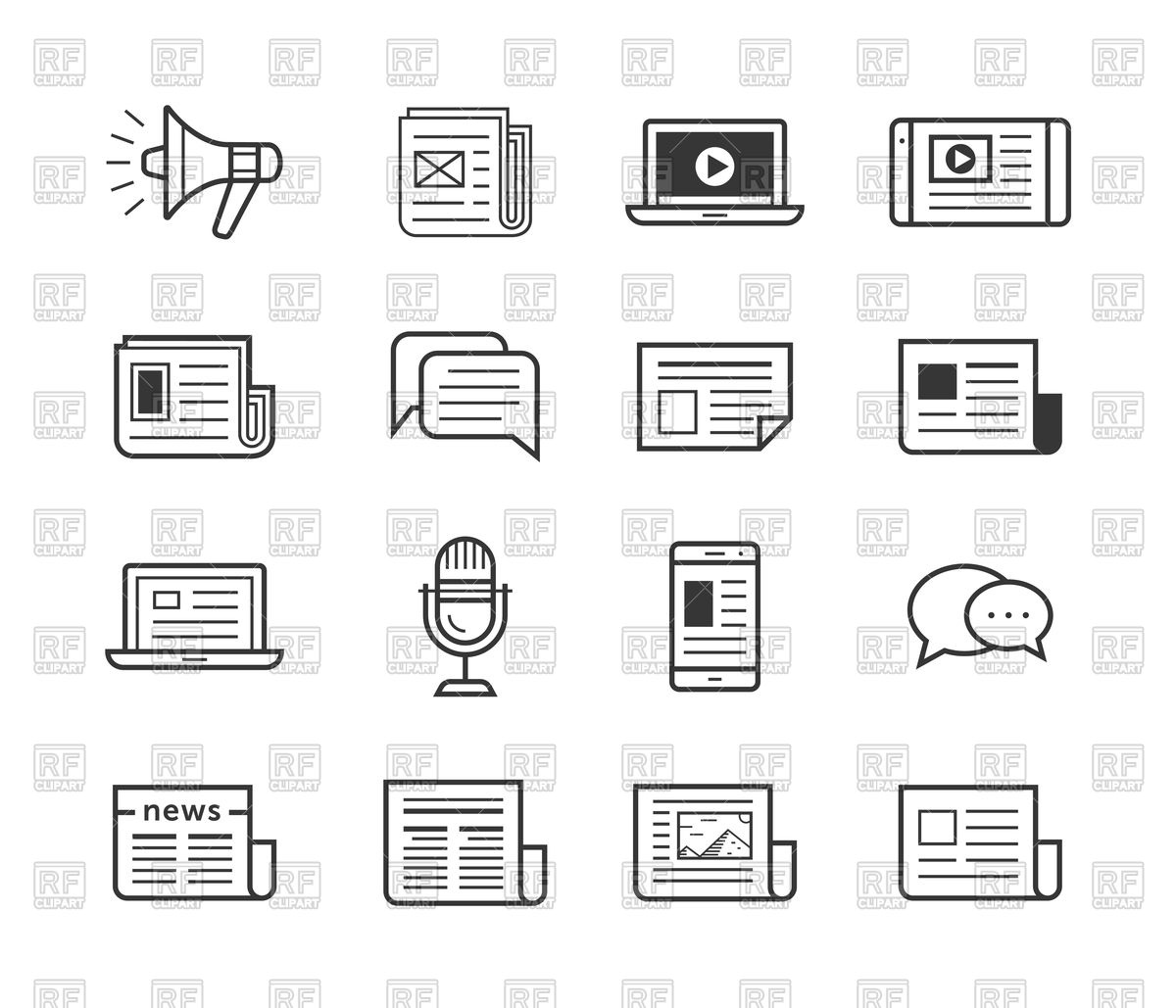 1200x1029 News Publish Media Icons Newspaper And Modern Devices