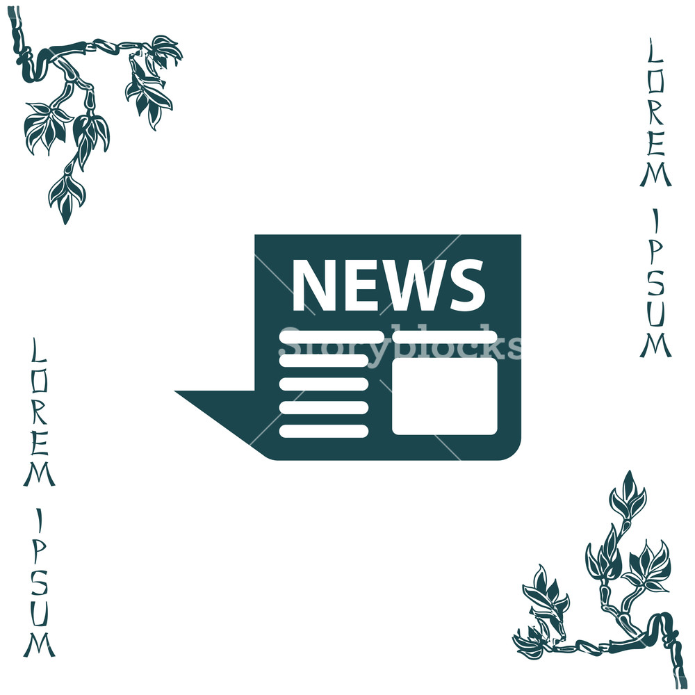 1000x1000 News Icon Vector Illustration Royalty Free Stock Image