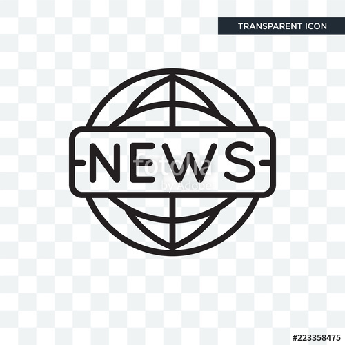 500x500 News Vector Icon Isolated On Transparent Background, News Logo
