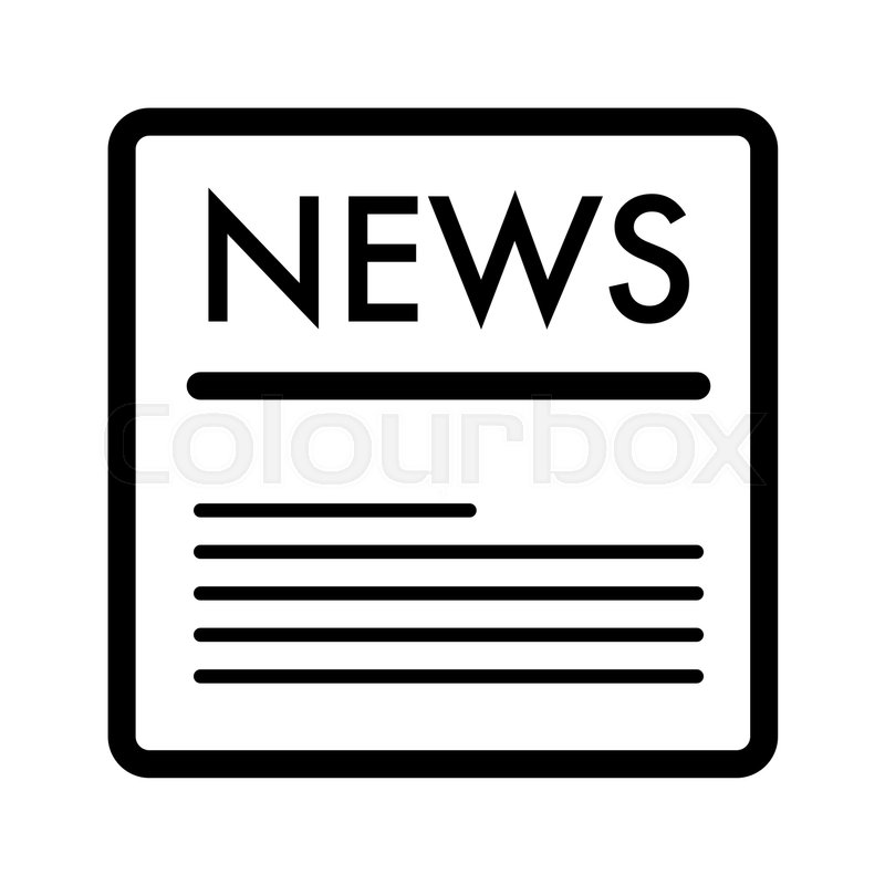 800x800 News Vector Icon Black And White News Stock Vector Colourbox