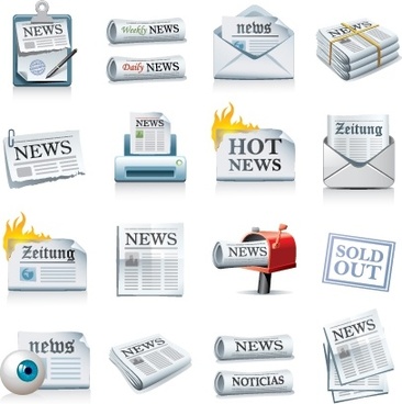 366x368 Newspaper Free Vector Download