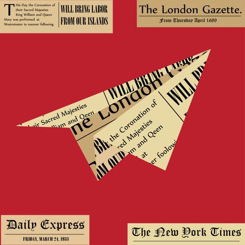 490x490 Paper Plane Aircraft From Newspaper On White Background Fresh