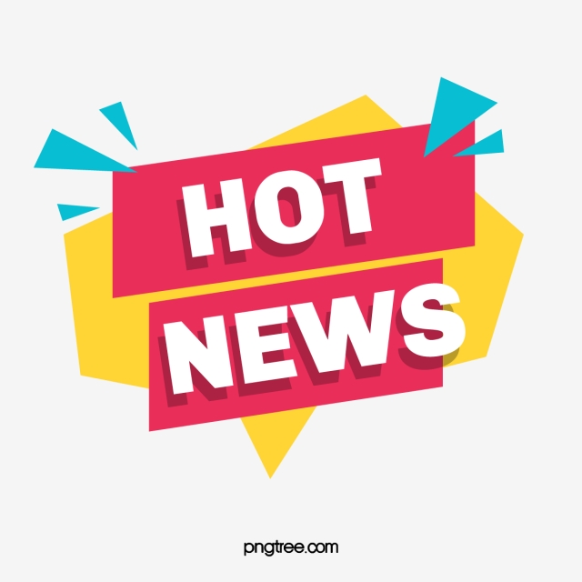 640x640 Vector Creative Hot News Tag, Banner, Breaking News Banner, Hot