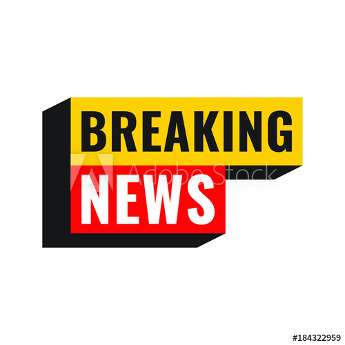 500x500 Breaking News Vector Illustration Poster, Banner, Logo, Badge