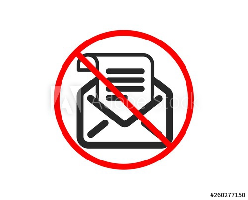 500x405 No Or Stop Mail Newsletter Icon Read Message Correspondence Sign