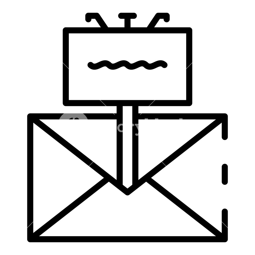 1000x1000 Promotional Newsletter Icon Outline Promotional Newsletter Vector