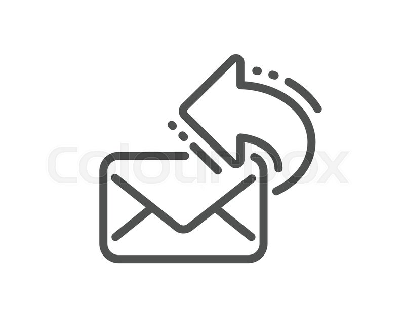800x647 Share Mail Line Icon New Newsletter Stock Vector Colourbox