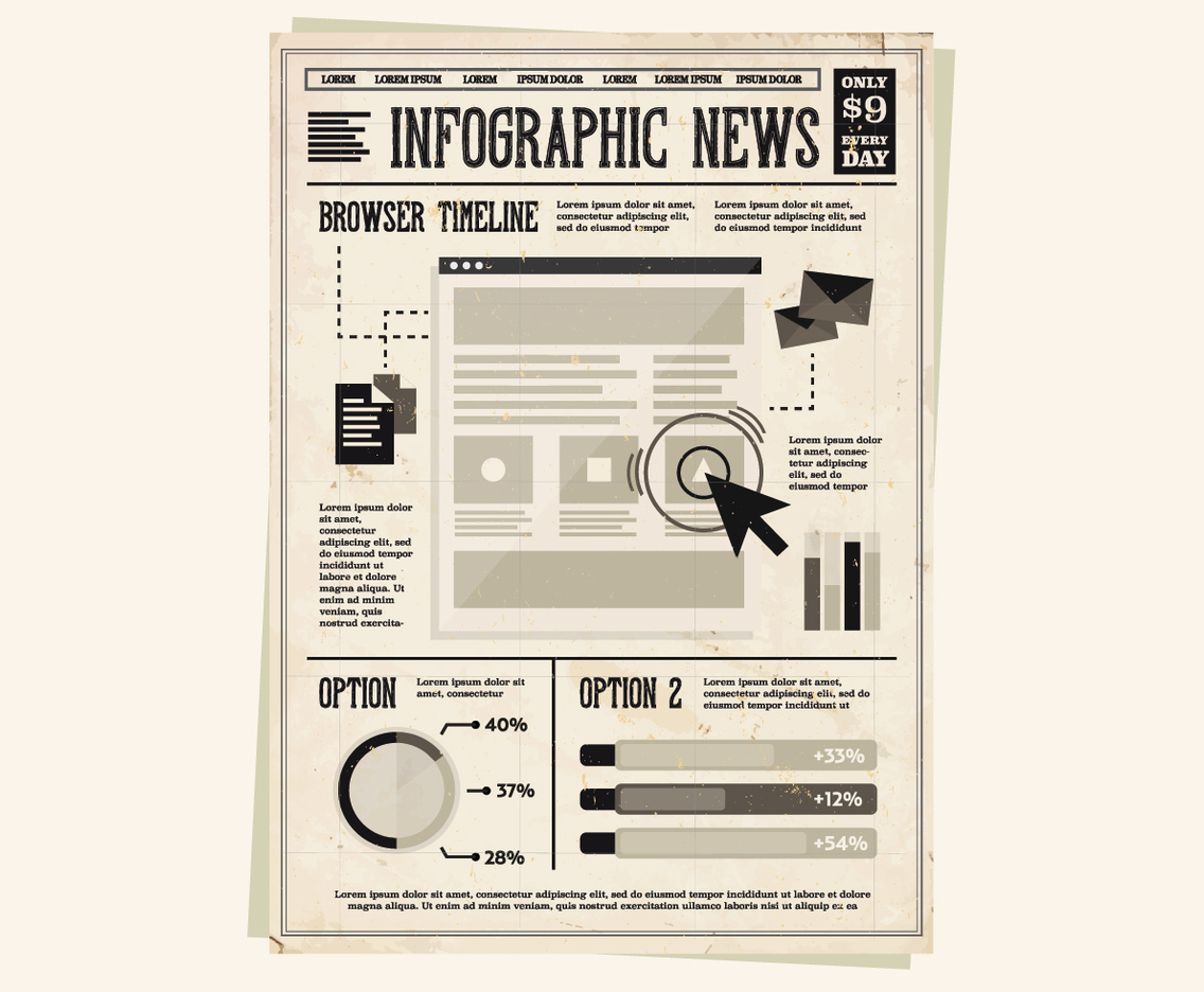1136x936 Newspaper Newsletter Vector Vector Art Graphics