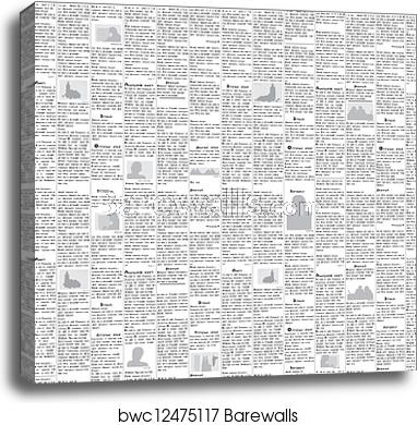Newspaper Vector Background, Canvas Print Barewalls Posters 382x390 Newspaper Vector Background, Canvas Print Barewalls Posters