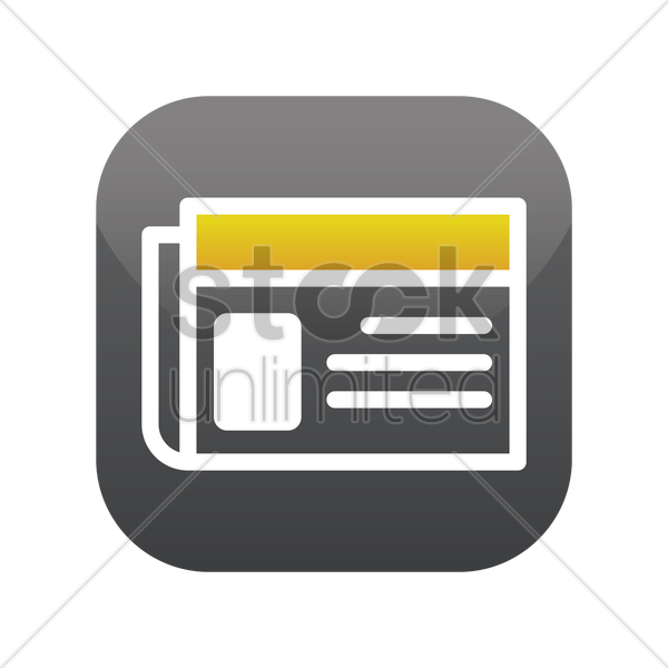 Newspaper Icon Vector Image 600x600 Newspaper Icon Vector Image