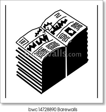 Newspaper Icon Vector Art Print Barewalls Posters Prints 362x382 Newspaper Icon Vector Art Print Barewalls Posters Prints