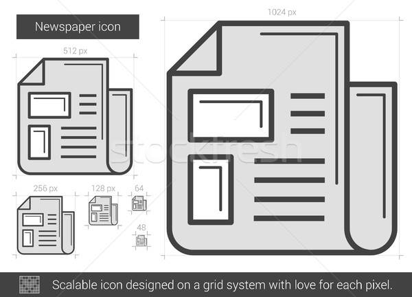 Newspaper Line Icon Vector Illustration Andrei Krauchuk 600x432 Newspaper Line Icon Vector Illustration Andrei Krauchuk