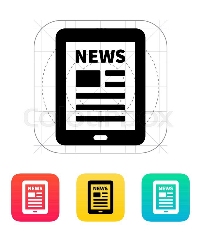 Tablet Pc Newspaper Icon Vector Stock Vector Colourbox 686x800 Tablet Pc Newspaper Icon Vector Stock Vector Colourbox
