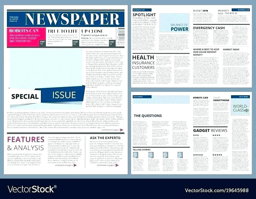 Newspaper Template Vector at Vectorified.com | Collection of Newspaper ...