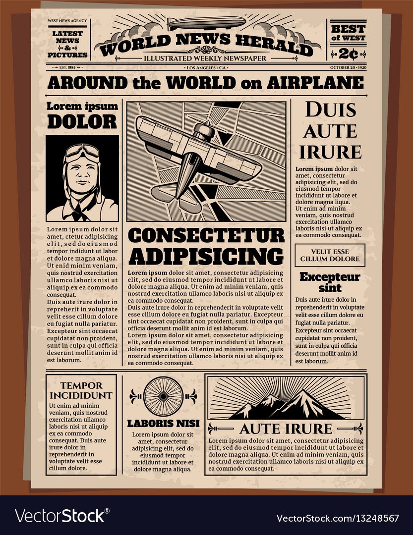 833x1080 Old Time Newspaper Template Fresh Vintage Newspaper Layout Design