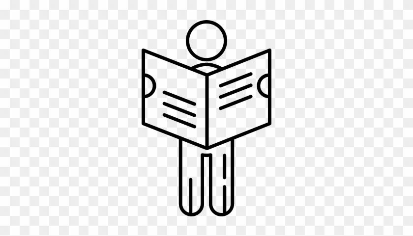 840x481 Man Reading Newspaper Vector