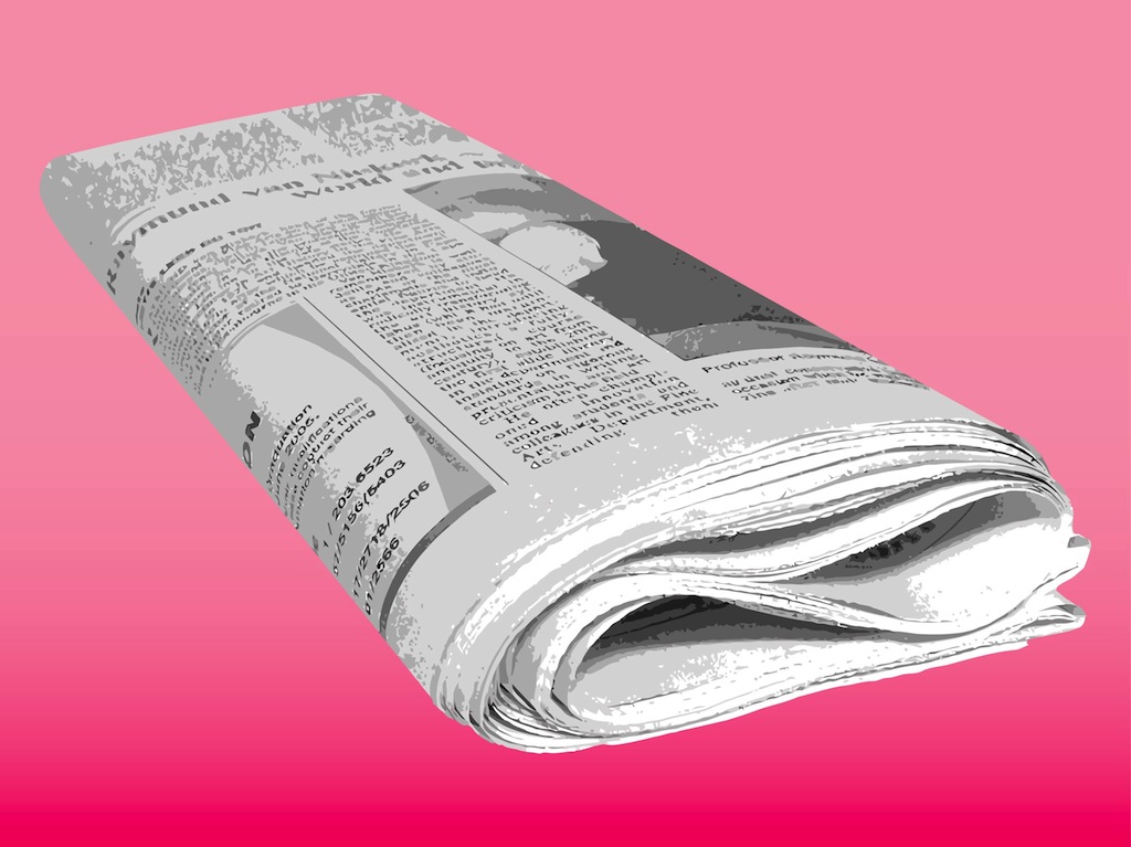 1024x767 Newspaper Vector Vector Art Graphics