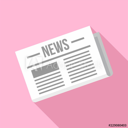 500x500 Newspaper Icon Flat Illustration Of Newspaper Vector Icon For Web