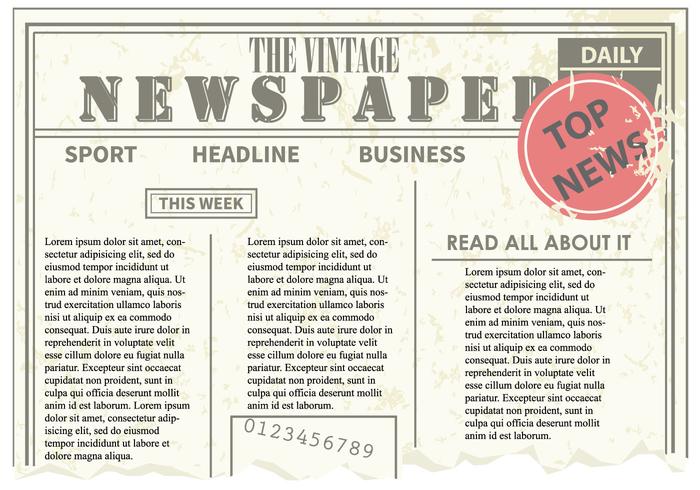700x490 Old Newspaper Vector