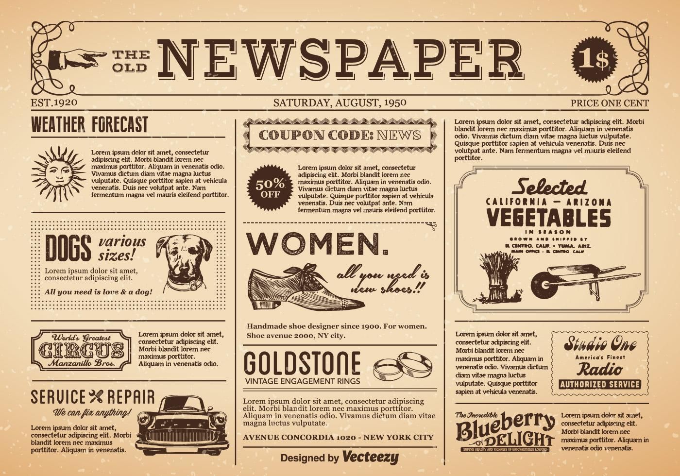 1400x980 Old Newspaper Vector Vintage Tequila In Old Newspaper