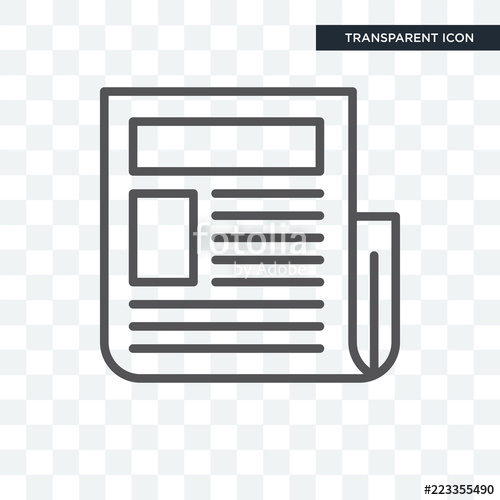 500x500 Folded Newspaper Vector Icon Isolated On Transparent Background