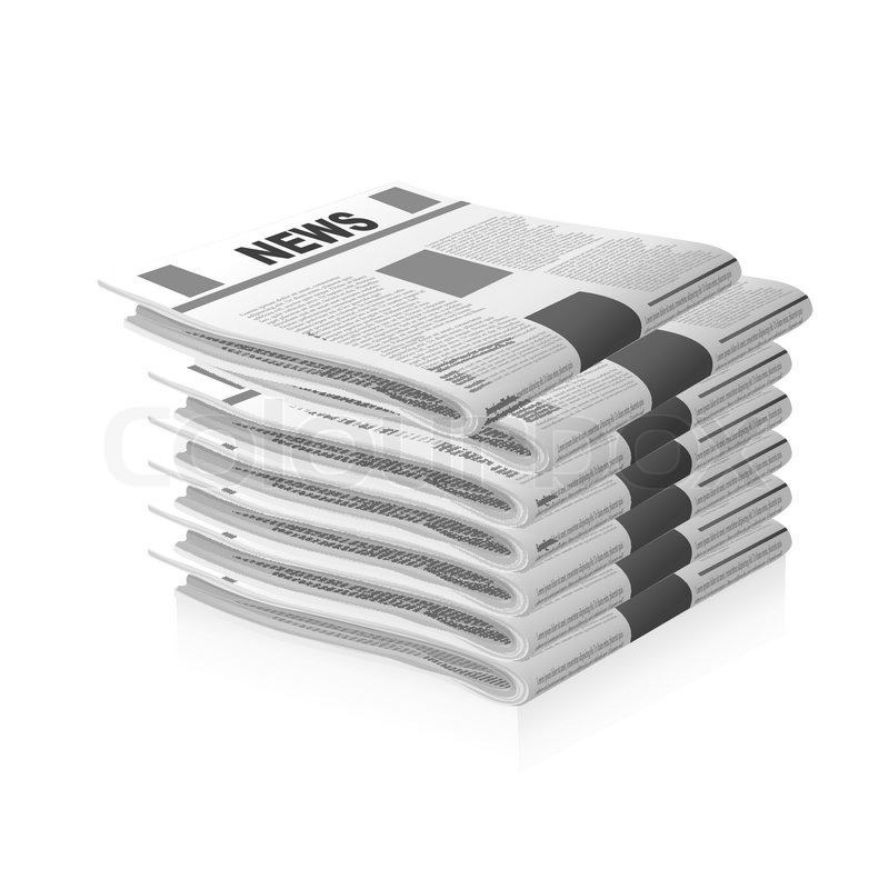800x800 Illustration Of Newspapers On White Stock Vector Colourbox