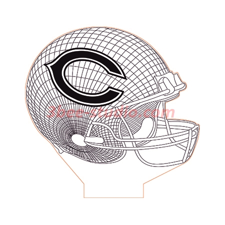 Chicago Bears Nfl Helmet Illusion Lamp Plan Vector For Cnc 450x450 Chicago Bears Nfl Helmet Illusion Lamp Plan Vector For Cnc