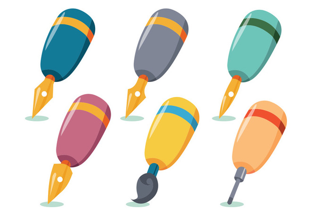 632x443 Pen Nib Vector Set Free Vector Download Cannypic