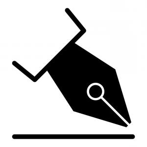 300x300 Fountain Pen Solid Icon Nib Vector Cqrecords