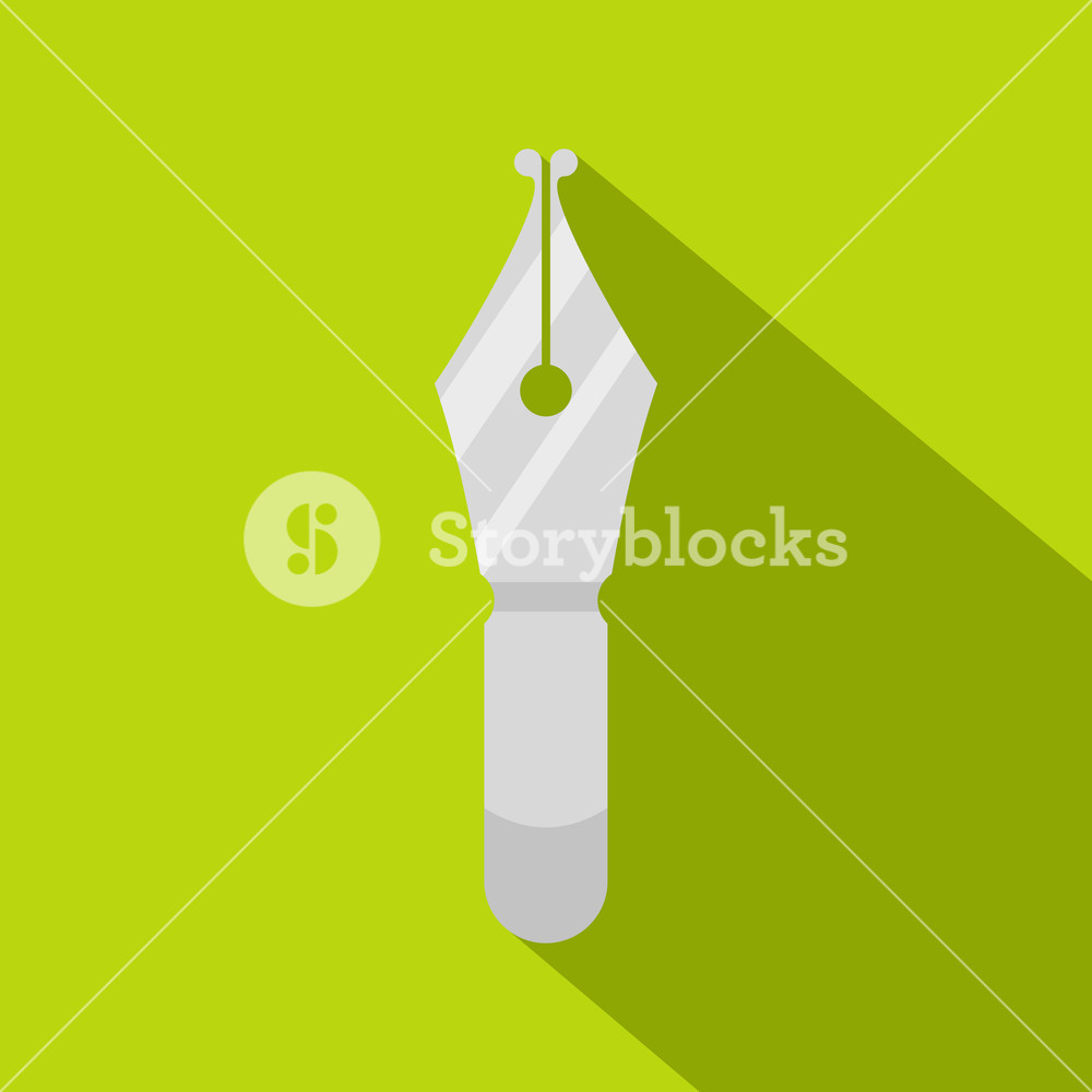 1000x1000 Fountain Pen Nib Icon Flat Illustration Of Fountain Pen Nib