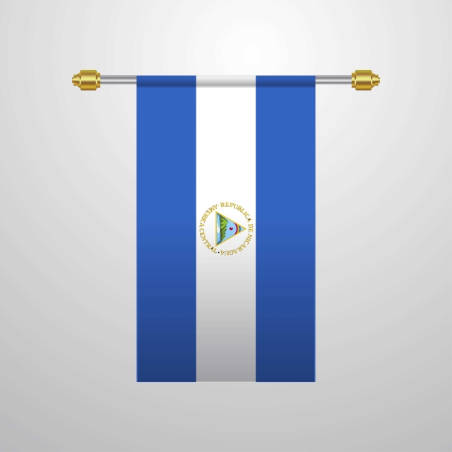 640x640 Nicaragua Hanging Flag, Background Png And Vector