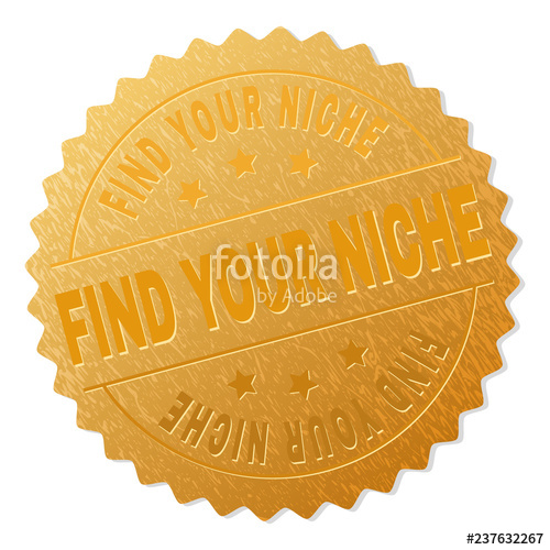 500x500 Find Your Niche Gold Stamp Seal Vector Golden Award With Find