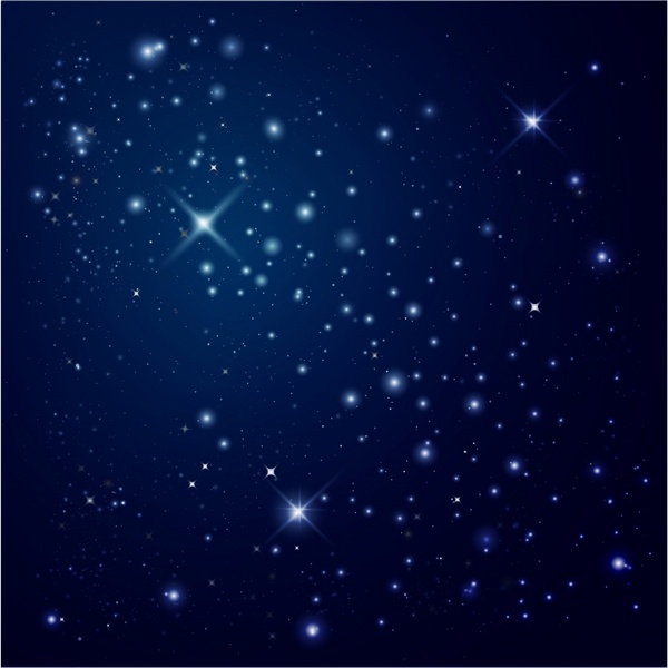 600x600 Starry Night Sky Free Vector In Adobe Illustrator
