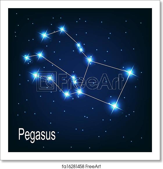 561x581 Free Art Print Of The Constellation Pegasus Star In The Night